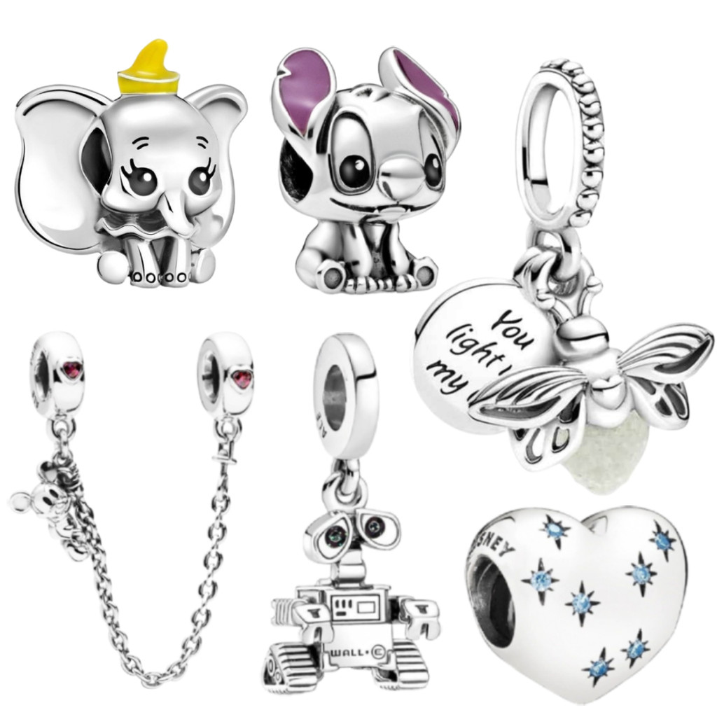 Berloque Pulseira 925 jóias de prata dos desenhos animados imagem forma senhoras pulseira pingente