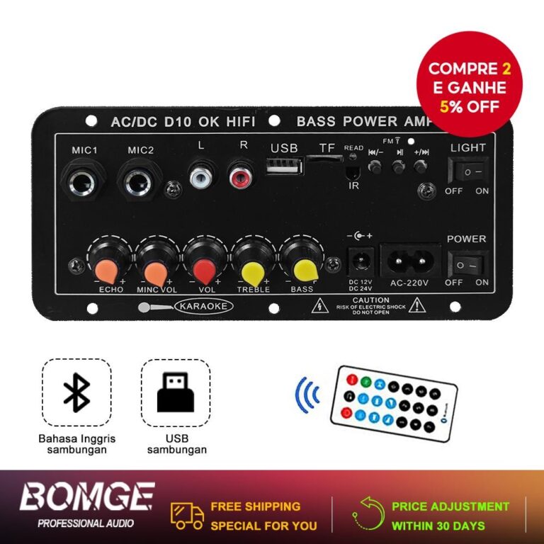 BOMGE AC 220V 12V 24V Digital Bluetooth Placa Est