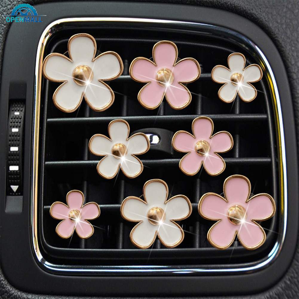RE 4Pcs/Set Car Outlet Vent Perfume Clips Freshener Ar Condicionado Aromaterapia Pequena Margarida P