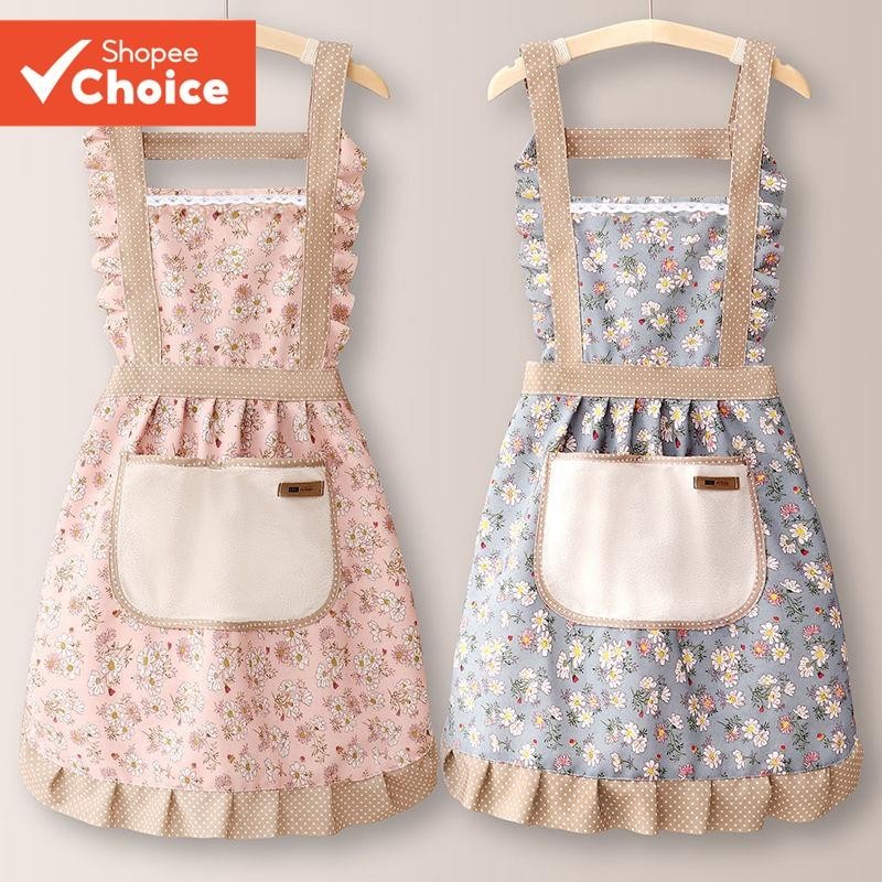 Avental De Renda De Algodão Puro Estilo Ocidental Para Mulheres Cozinha Cozimento Fino Verão Novo In