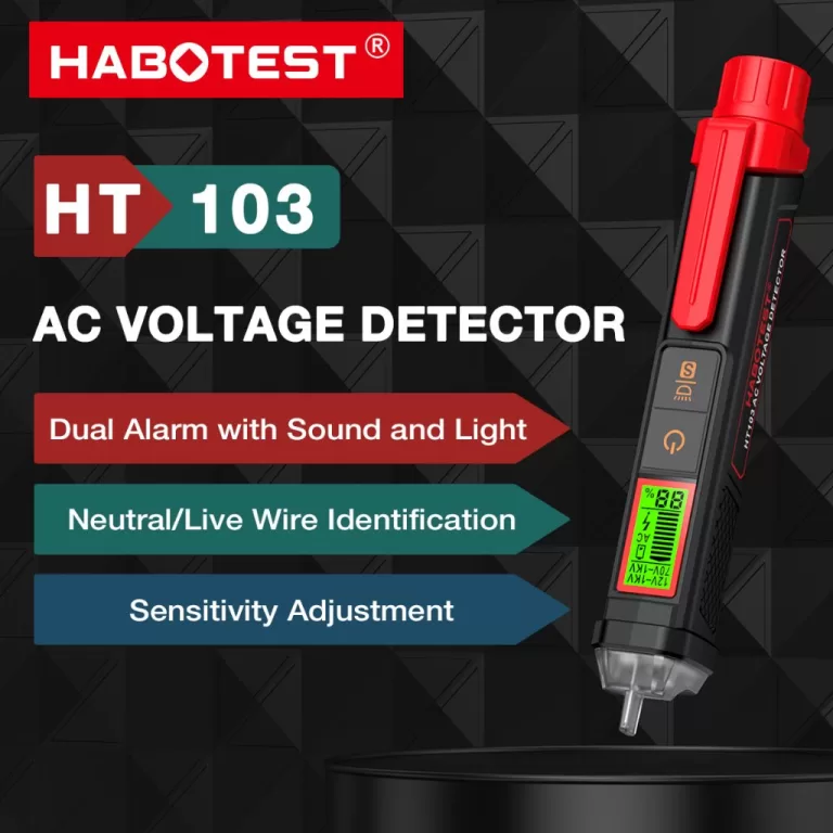HABOTEST HT103 Testador De Tensão 12-1000V Sem Co