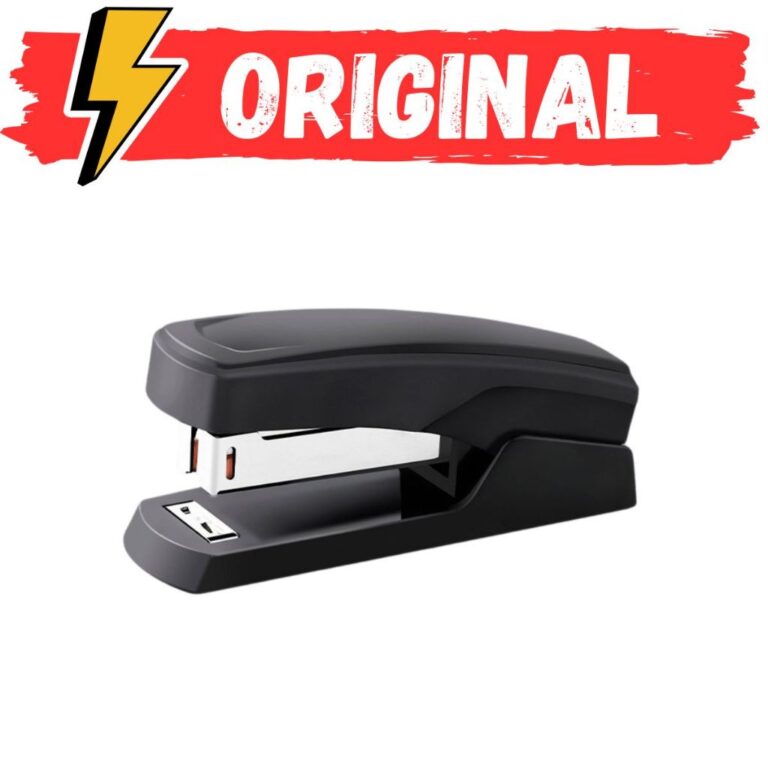Grampeador Papel Pequeno Preto Escritório Escolar