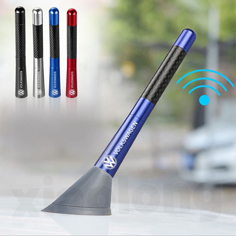 [Promo] Para Volkswagen 1 Pcs Universal Antena De Carro Antena Para Carro De Fibra De Carbono Telhad