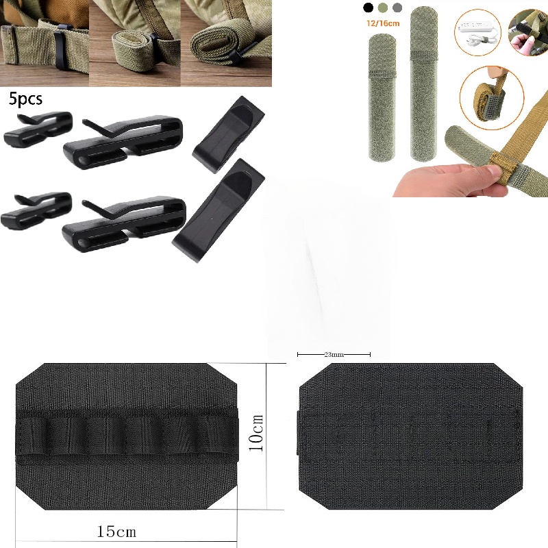 LUC Molle Elastic Loop Panel Hook and Organizer Inserir Mosquetão Acessório Para Mochila Esportiva E