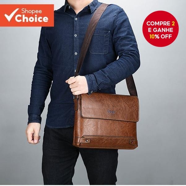 Jeep Bolsa Para Homem De Negócios Simples De Cour