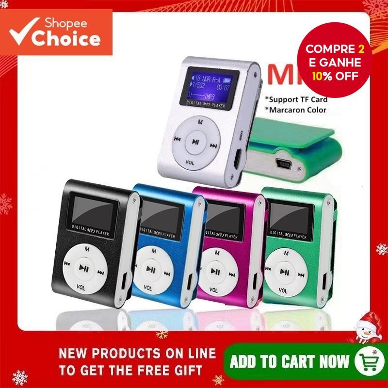 Novo Reprodutor De MP3 Portátil Hifi , Mini Tela LCD Digital , Música Esportiva , Suporte Para Cartã