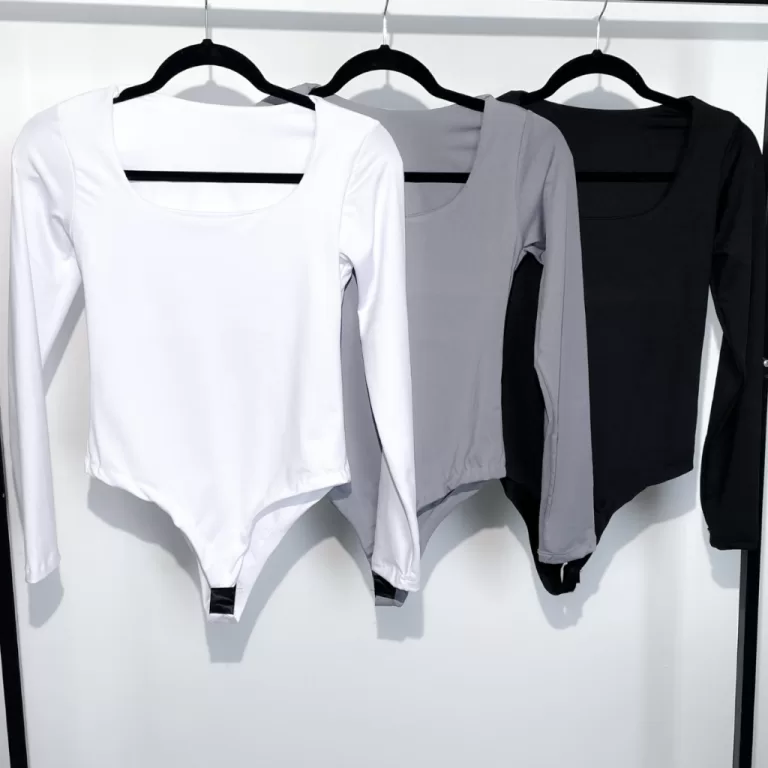 Kit 3 Body Feminino Manga Longa Inverno Forrado Su