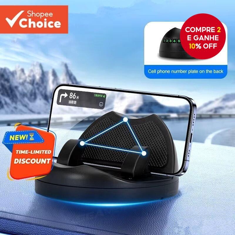 1Pc Rotação Flexível Montagem Do Telefone Carro Suporte De Borracha Antiderrapante Universal Para 4-