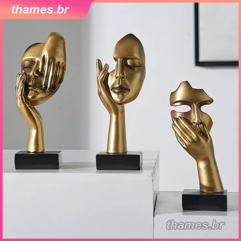 Decoração para casa estátua abstrata de resina 
