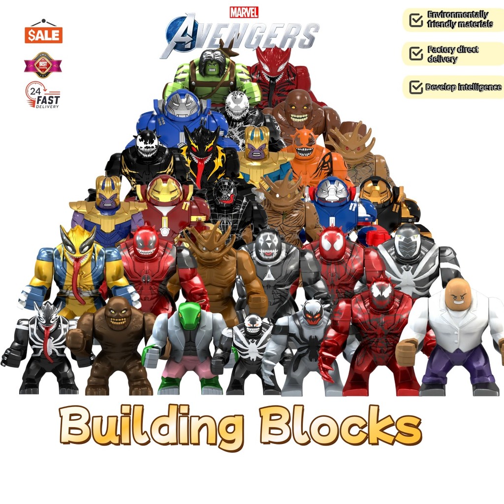 Anime super-herói PG1801-PG2152 series blocos de construção adulto minifigure modelo infantil brinqu