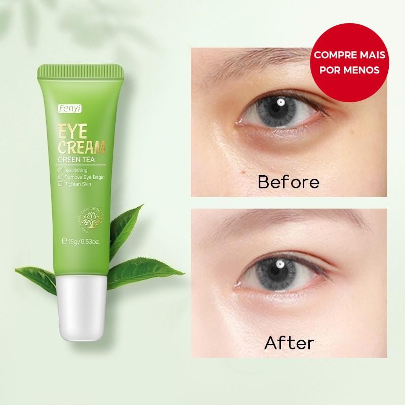 Fenyi Creme para Olhos com Chá Verde Reduz Rugas e Olheiras Essência Reafirmante 15g