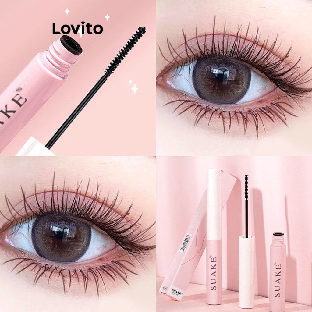 Lovito Máscaras De Cílios Beauty Finalize À Prova Dágua Resistentes a Borrões Secagem Rápida Para Mu