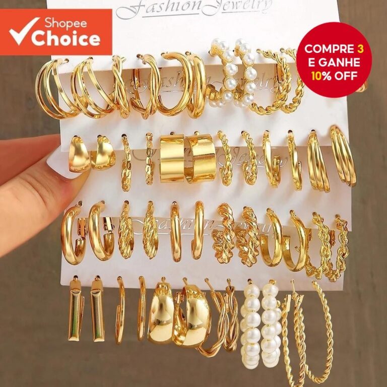 Brincos De Ouro De Luxo Conjunto De Elegante Brinc