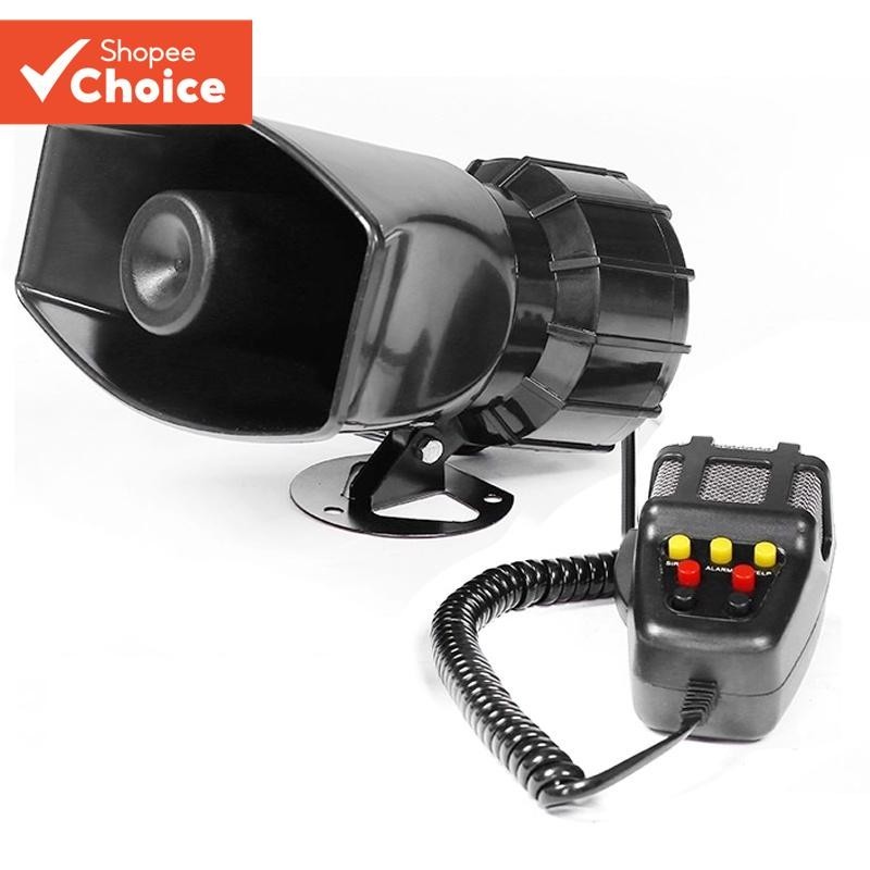 Alarme De 12V Carro Ar Buzina De Tom Sirene De Emergência Microfone PA Sistema De Alto-Falantes Ampl