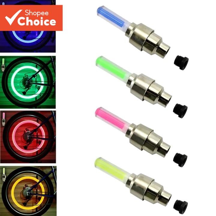 2 Pcs Bike Neon Light Válvula de Néon Luz de Dec