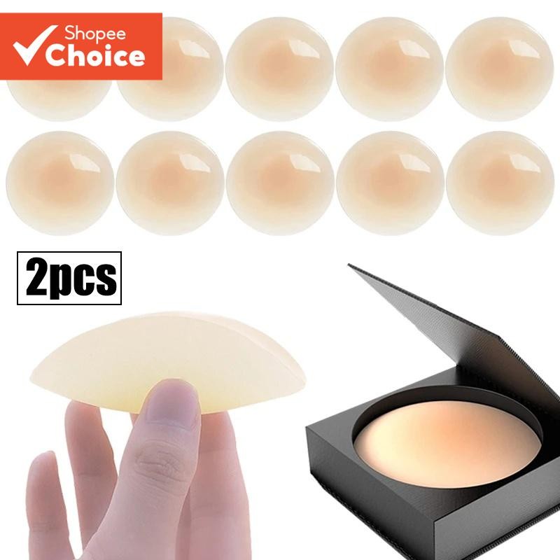 Capas Reutilizáveis Para Mamilos De Silicone-Autoadesivas Invisíveis (1 Par , 8 Cm , Tom De Pele)