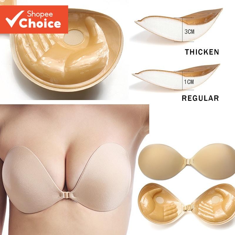 Adesivos De Sutiã Invisíveis Femininos  Sem Alças , Espessados E Respiráveis , Design Reunido Costur