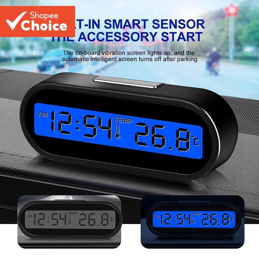 Relógio Digital Para Carro De Tempo 2 Em 1 Relógios Automáticos Luminosos LCD Backlight Display Aces