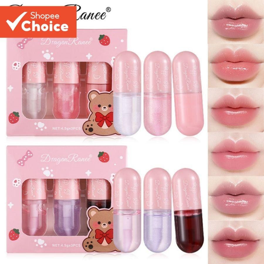 Conjunto De Brilho Labial Dragon Ranee Glitter : Hidratante , De Longa Duração , Espelhado Brilhante
