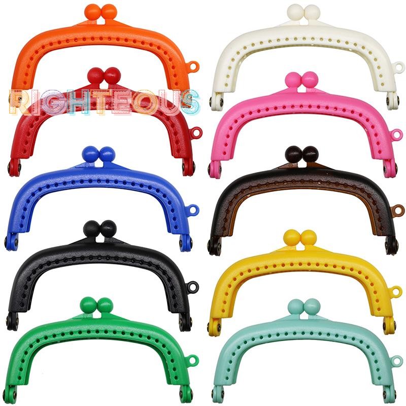 Rightrous 8.5cm Arco Plástico Bolsa Quadro Alça Para Saco De Embreagem Acessórios Fazendo Beijo Fech