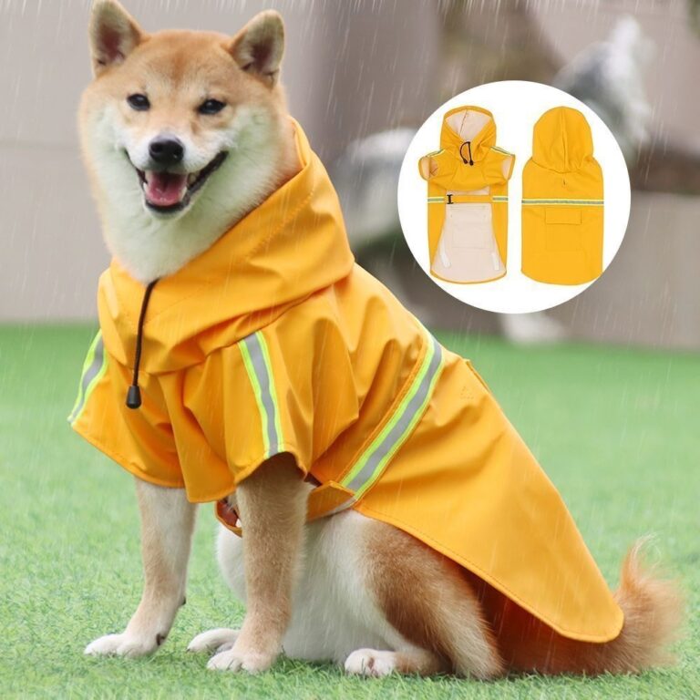 Capa de chuva à prova de vento para cães de esti