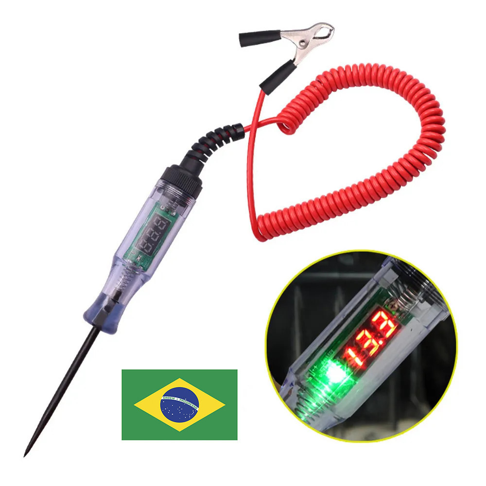 Testador De Circuito De Tensão Automotiva-Luz De Teste De Sonda De Diagnóstico 6V/12V/24V Para Carro