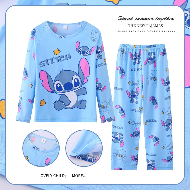 Pijama infantil Meninos Meninas Cartoon Cute Casual Homewear Conjunto infantil