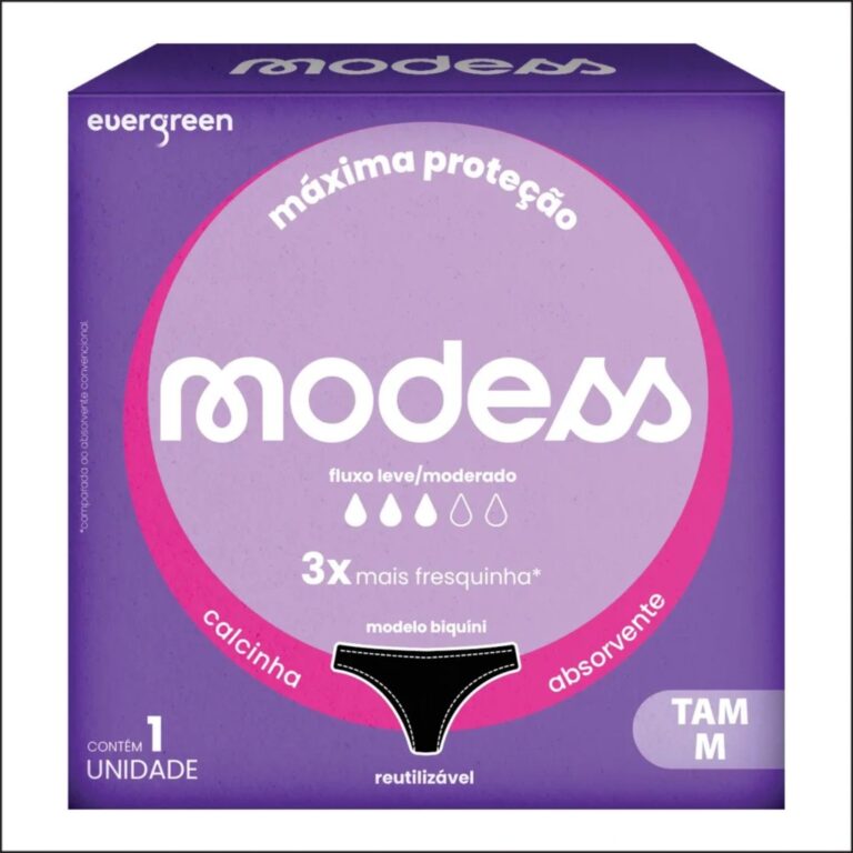 Calcinha Absorvente Modess Fluxo Leve/Moderado