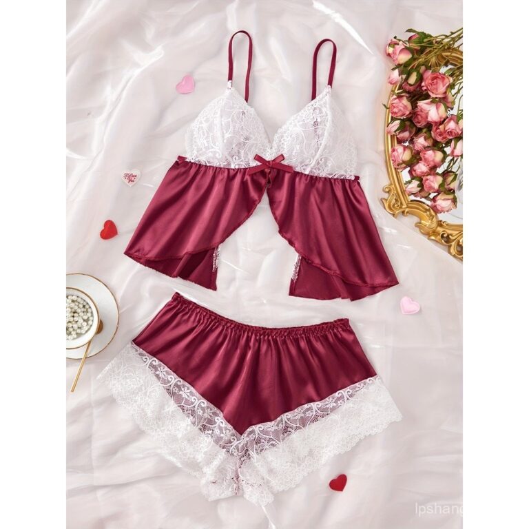 Conjunto de lingerie sexy para mulheres, decoraç