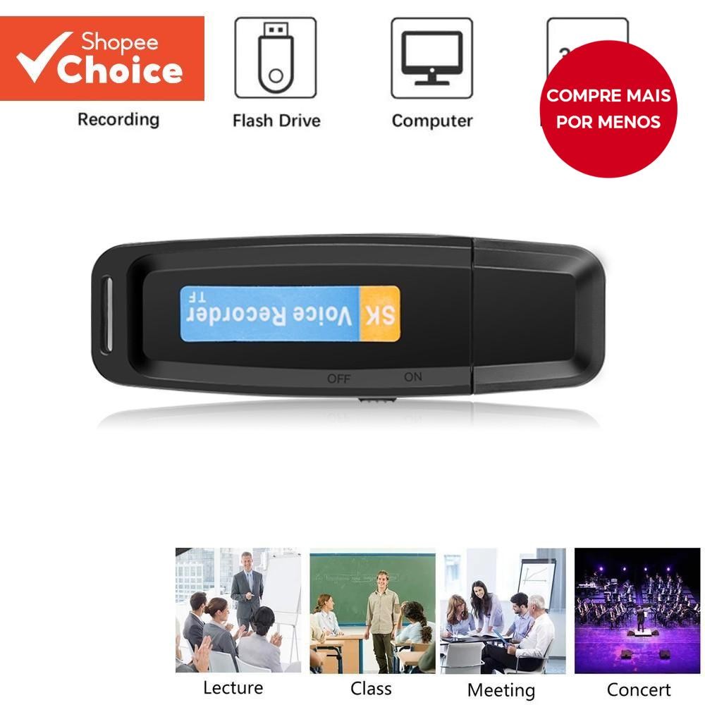 Mini Gravador De Voz Em Forma De U , Ditafone Digital , Áudio , USB 2.0 , Unidade Flash De Som Para