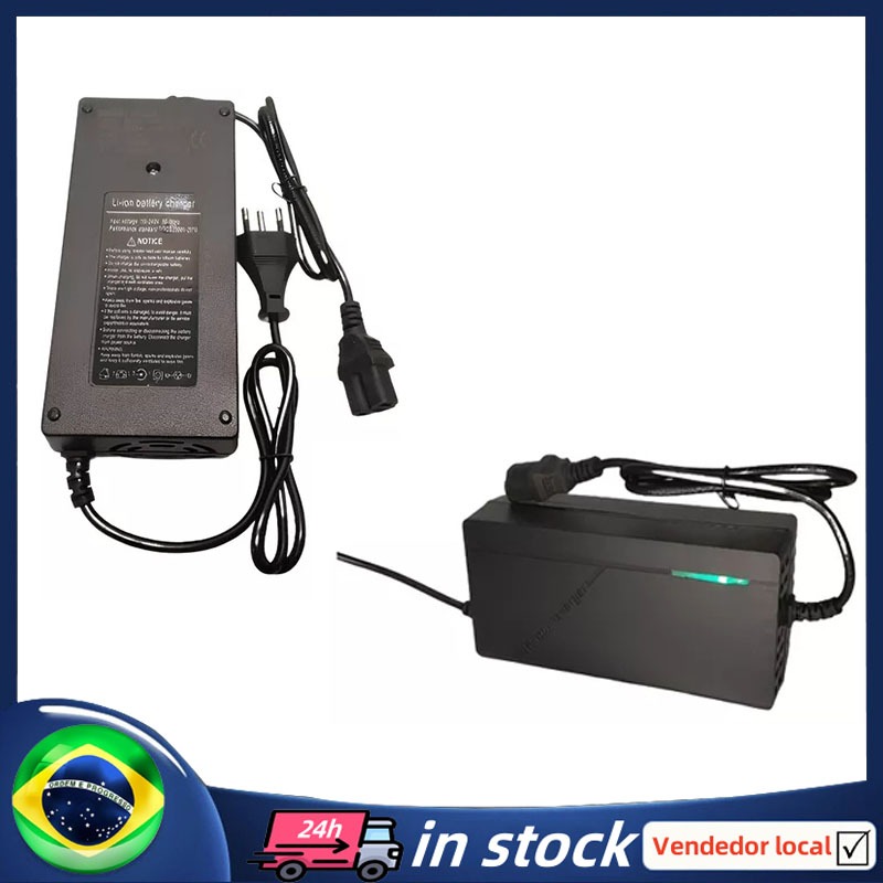 [BR Envio Imediato] Carregador De Veículo Elétrico Bateria Para Scooter De Motocicleta Elétrica 60v