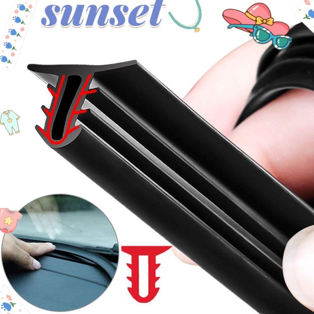 SUNSET Tira De Vedação Do Painel De Carro 1.6M Universal À Prova De Som E Poeira Borracha