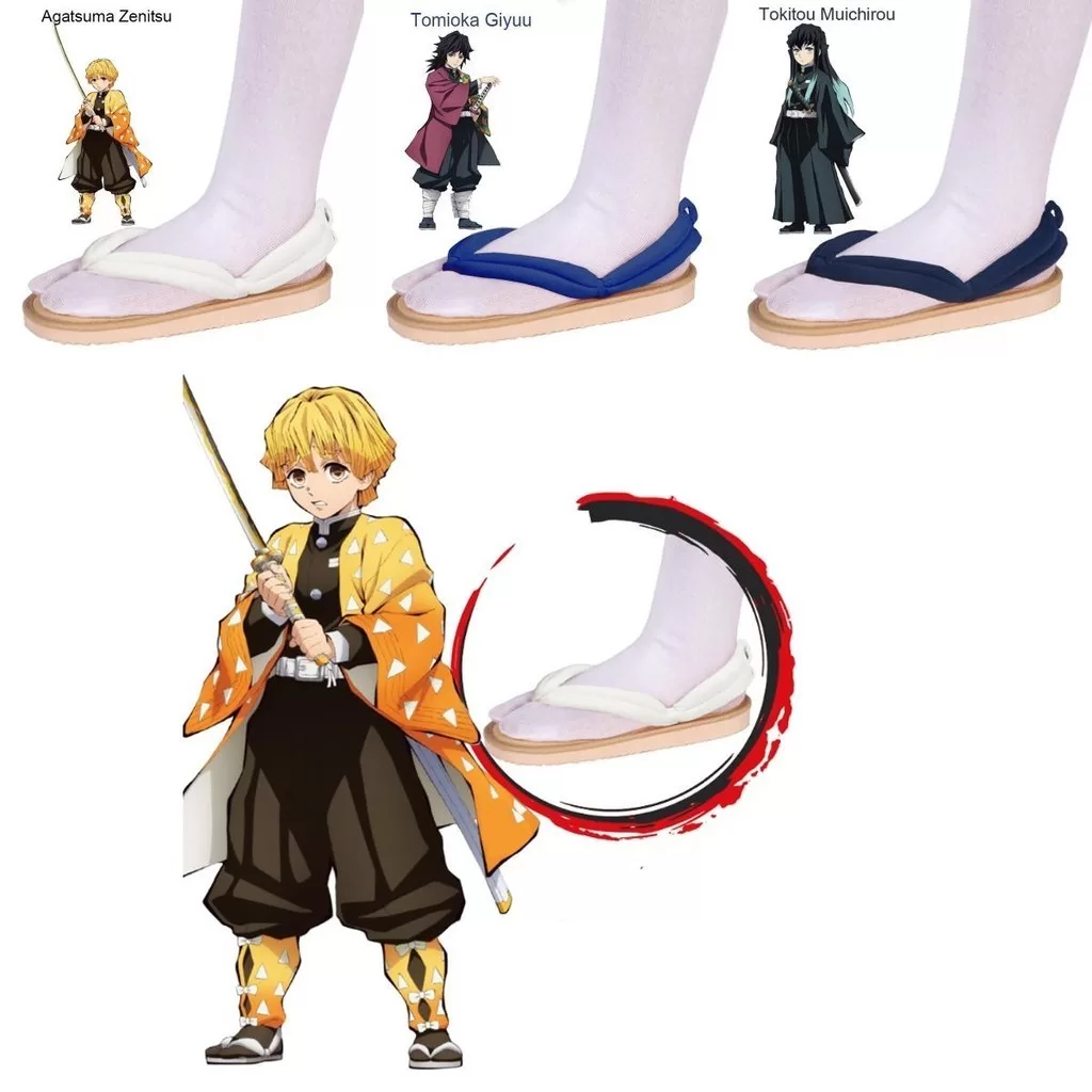 Kimetsu Caçador De Demônios No Yaiba Kamado Tanjiron Sapatos Tamancos Geta Chinelos