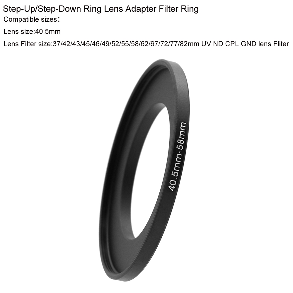 40,5-37/42/43/45/46/49/52/55/58/62/67/72/77/82mm Anel Adaptador De Lente De Passo Para Lentes De 40,