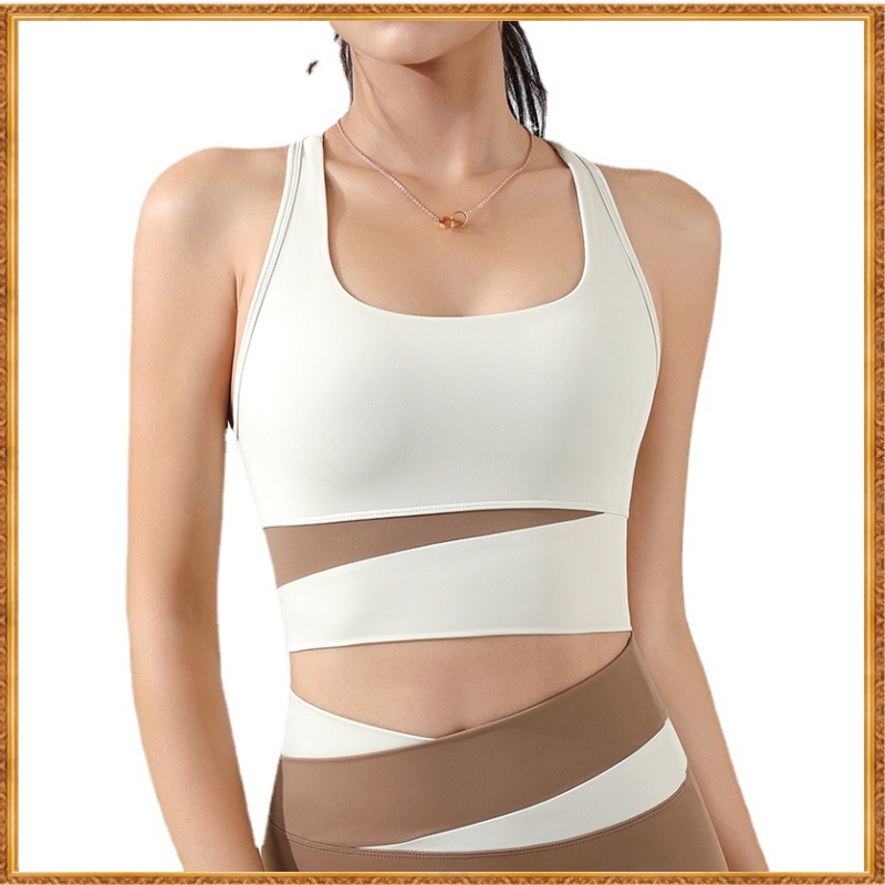 Lululemon sexy yoga Esportes Roupa Interior Com Decote Em u Destacável Almofada De Peito Sutiã À Pro