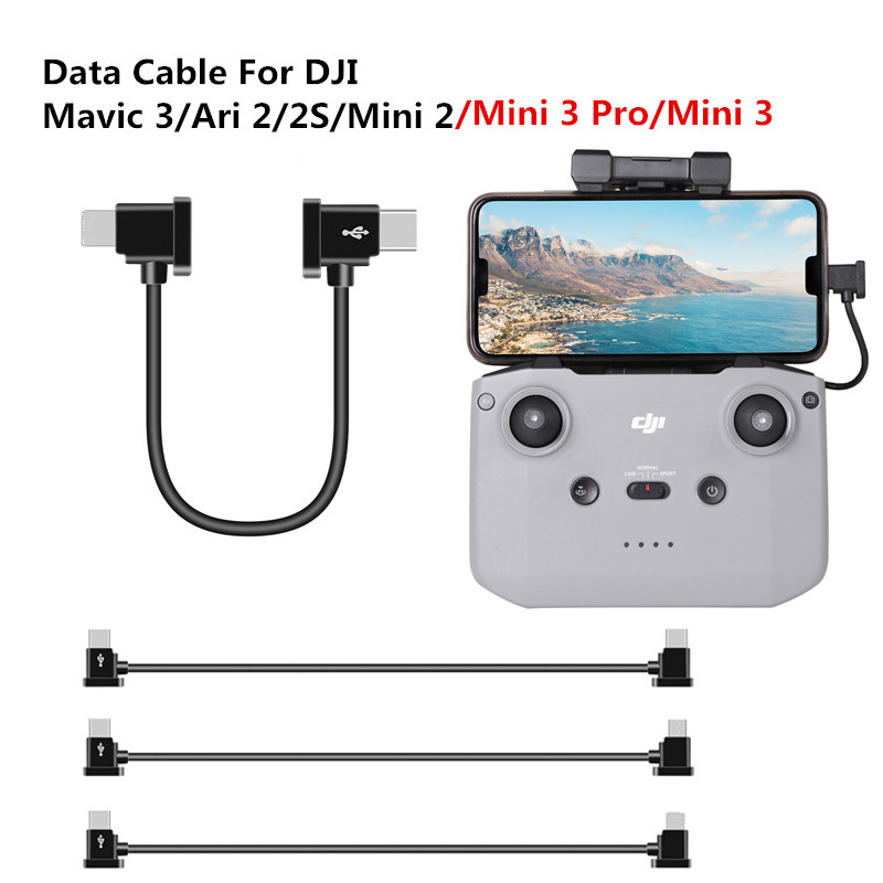 Cabo De Dados De Controle Remoto Para DJI Mavic Mini/SE/2 Pro/Air/Spark/Type-C Micro USB IOS Connect