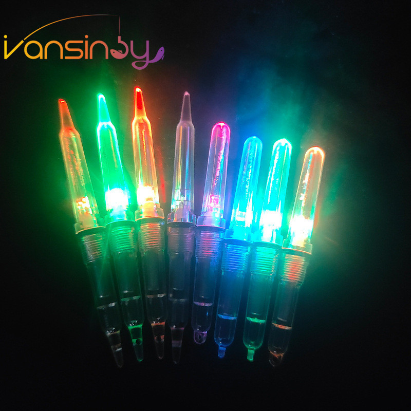 1pcs Luz Luminosa De Pesca 7,2cm/8,9cm Localizadores Nocturnos De Peixes Subaquáticos Super Brilho F