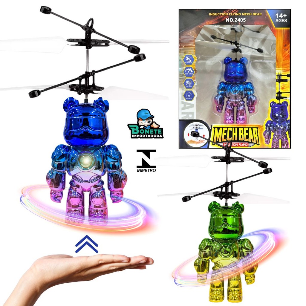 Mech Bear Voador  Brinquedo Infantil com Sensor de Movimento