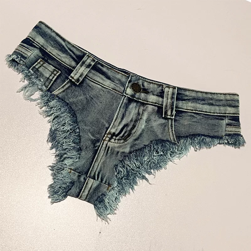 Cowboy tight fitting pole dance ultra-low waist ultra short pants sexy hot pants trend