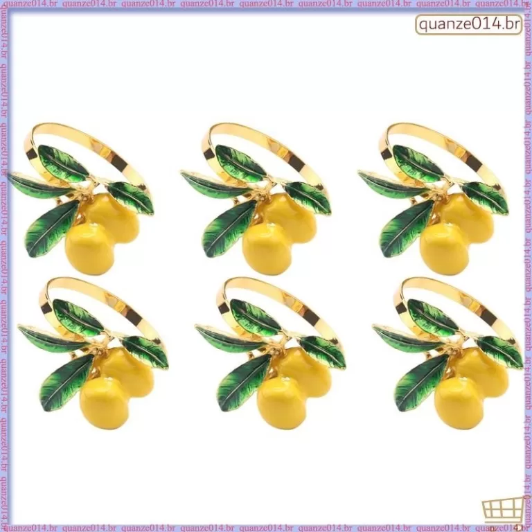[D K Z C] 6 PCS Anel De Guardanapo De Limão Decor