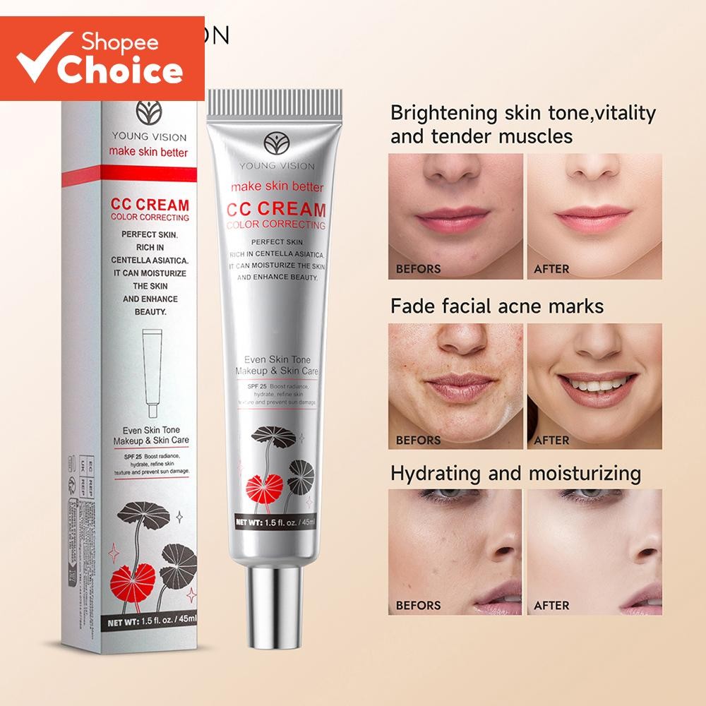 Creme Hidratante Centella Asiatica CC , Com Efeitos De Ocultação Pré-Maquiagem , De Longa Duração ,