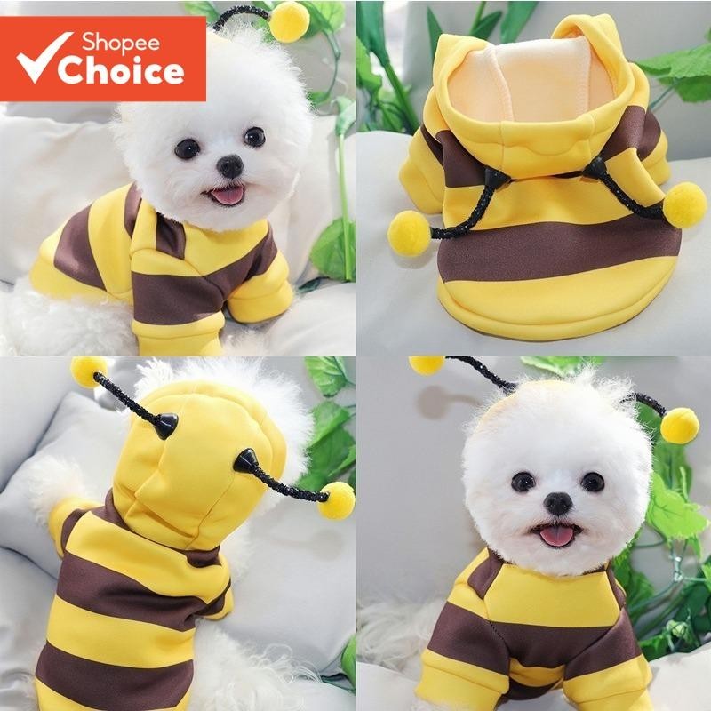 Animal De Estimação Abelha Traje De Halloween Cão Hoodies Gato Férias Cosplay Roupas Quentes Filhote