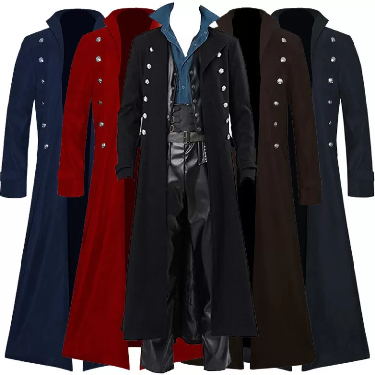 Casaco vintage steampunk homem gótico vintage cas