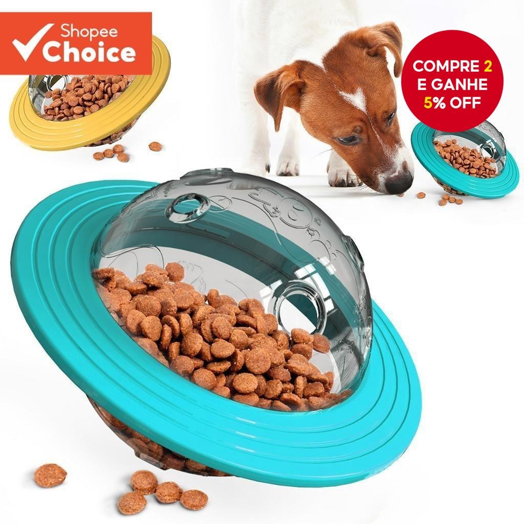 Frisbee Pet Bola de Alimento com Vazamento para Cães ao Ar Livre