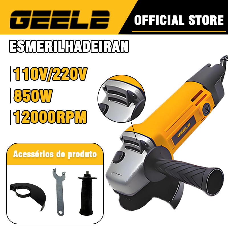 Esmerilhadeira Lixadeira Angular 115mm 850W 110V ou 220V