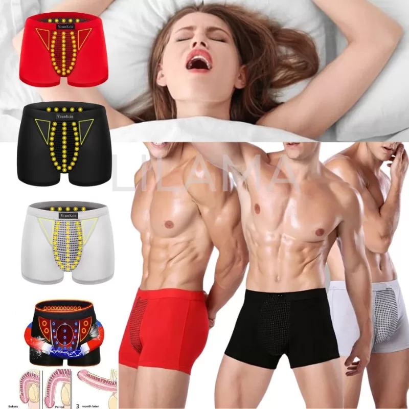Nova Atualização 2025 { Spot } Terapia Magnética Cuidados De Saúde Boxer Cueca Fazer Masculino Mais