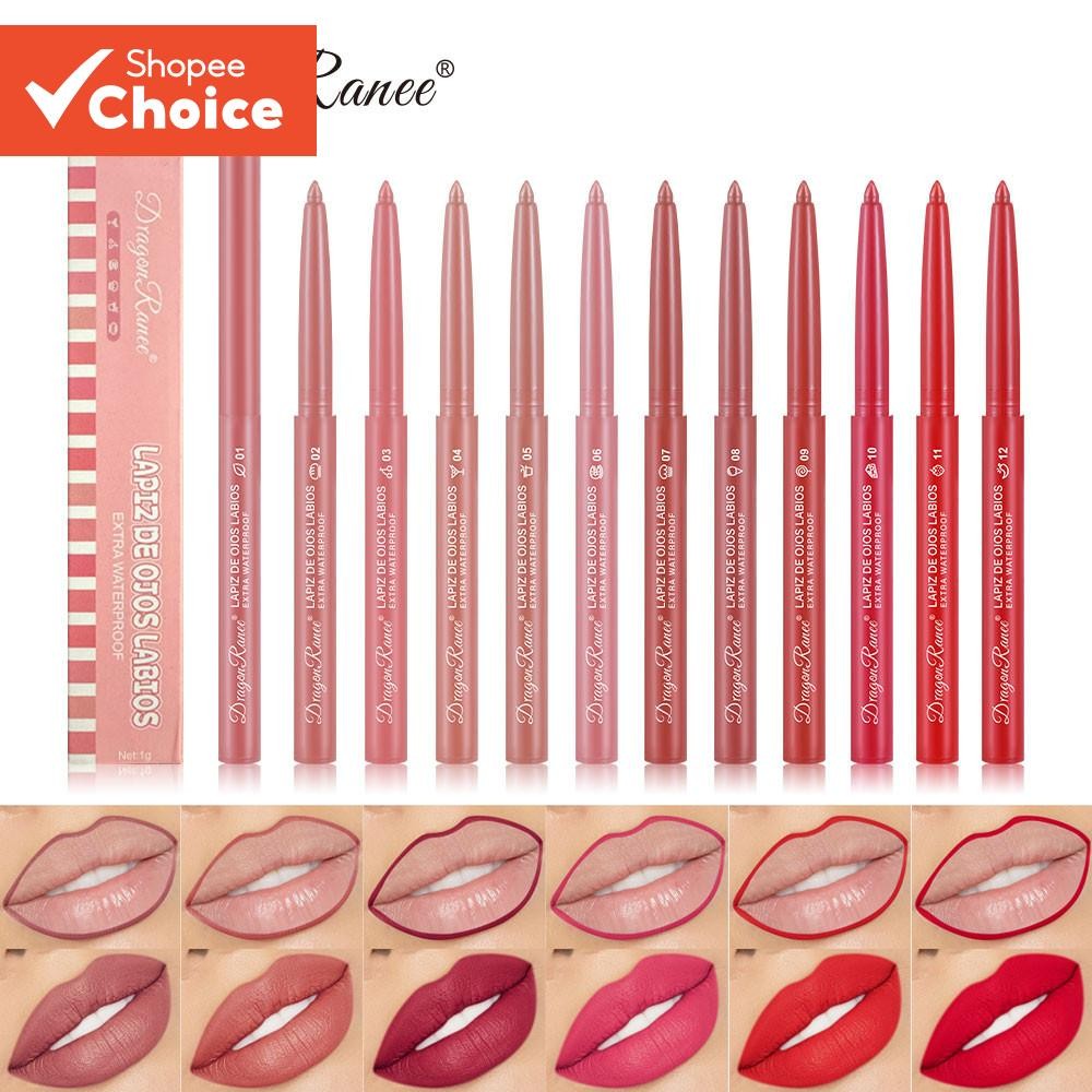 Caneta Batom Vermelho Marrom Escuro à Prova dÁgua Longa Duração Fosco Feminino