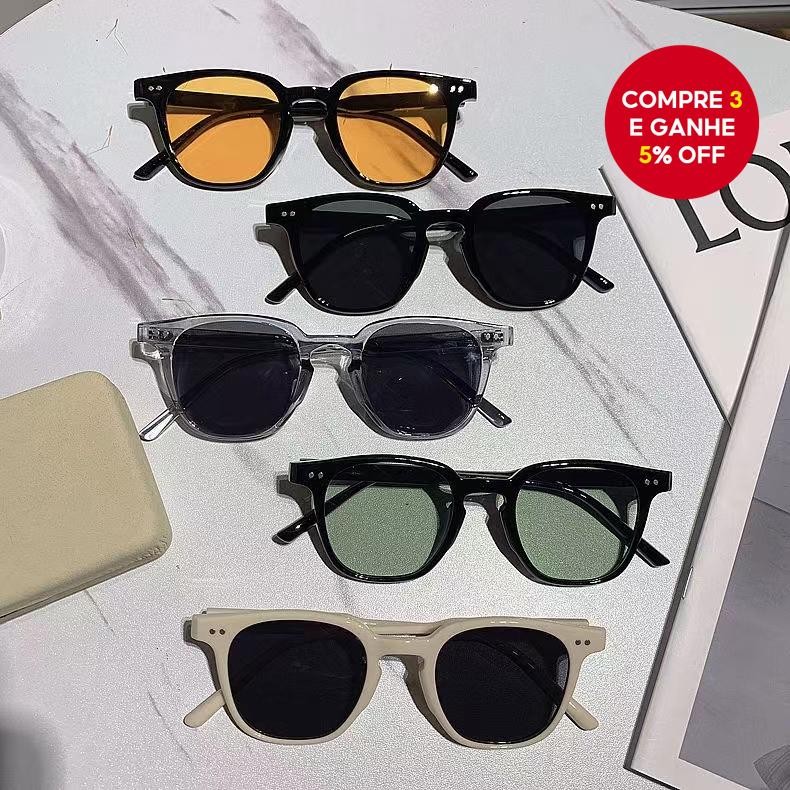 Óculos De Sol Quadrados Unissex Coreanos , Armação Pequena Para Unhas De Arroz Ao Ar Livre