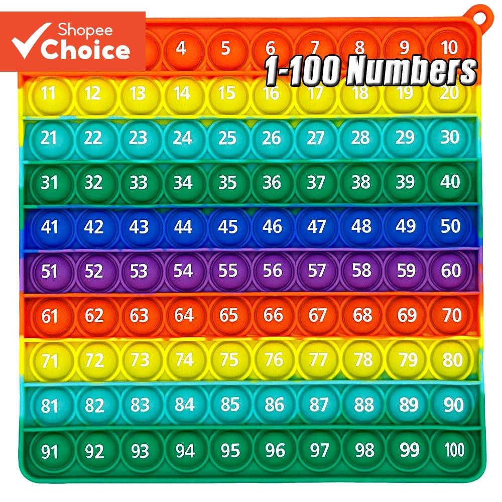 6.8 Pol . (17.3 Cm) 1-100 Números Contando Jogos De Matemática Brinquedo Pop , Fidget De Impulso Ráp