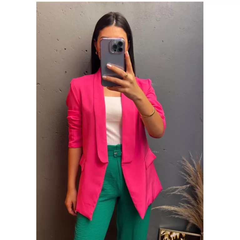 Blazer Feminino Sem Botões – Elegância Cas
